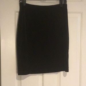 J Jill black velvet pencil skirt EUC